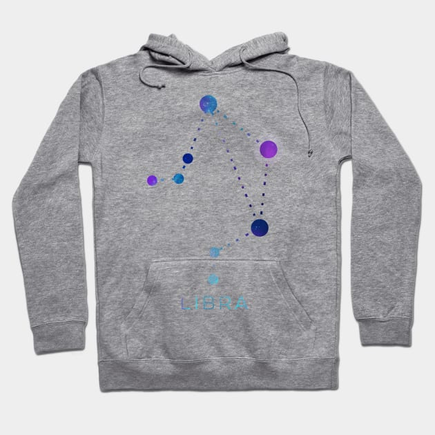 LIBRA STAR CONSTELLATION ZODIAC SIGN Hoodie by deificusArt